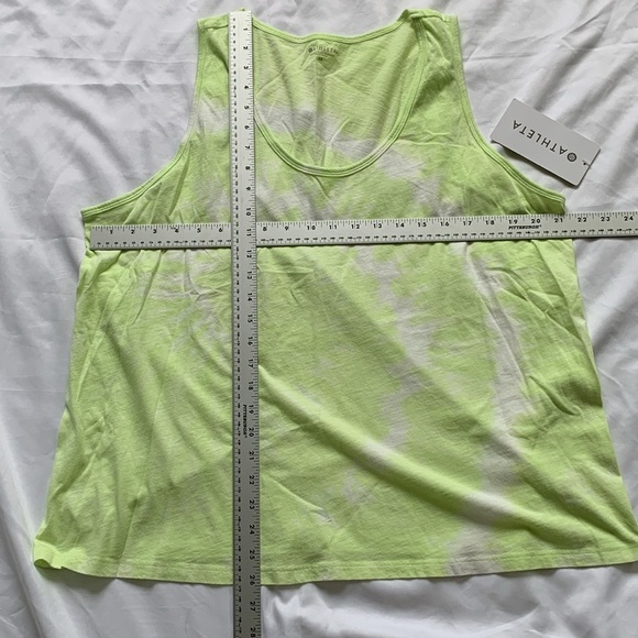 New ATHLETA Organic Cotton Daily Tie Dye Tank Lime Yellow Plus 2X 980758 Soft - Picture 11 of 11